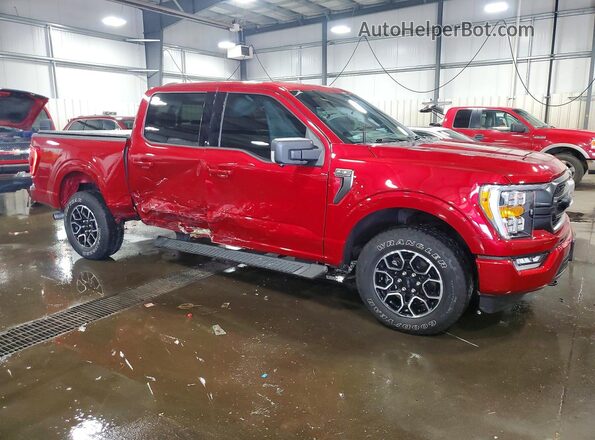 1FTEW1EPXMKD46437 2021 FORD F150 Red Przód prawy
