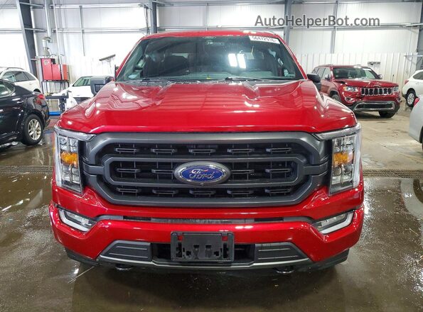 1FTEW1EPXMKD46437 2021 FORD F150 Red Widok z przodu