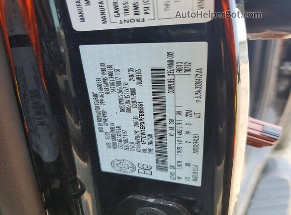 1FTEW1EPXPFB85861 2023 FORD F150 Black VIN sticker view