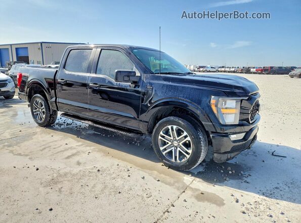 1FTEW1EPXPKF96734 2023 FORD F150 Черный Передняя правая четверть