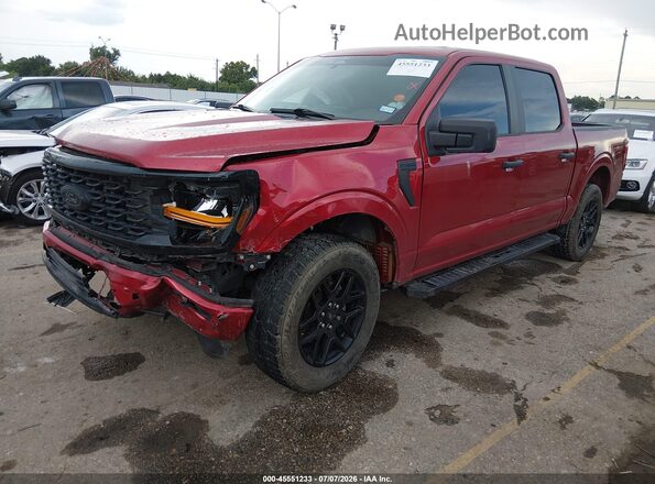 1FTEW2K57RKE83240 2024 FORD F150 Red Vista tres cuartos delantera izquierda