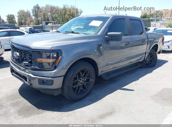 1FTEW2KP0RKE75322 2024 FORD F150 Серый Передняя левая четверть
