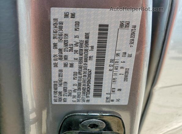 1FTEW2KP5RKD09247 2024 FORD F150 Silver Շարժիչի բաժամունքի տեսք
