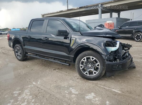 1FTEW2KP7RKE68156 2024 FORD F150 Black Передня права чверть