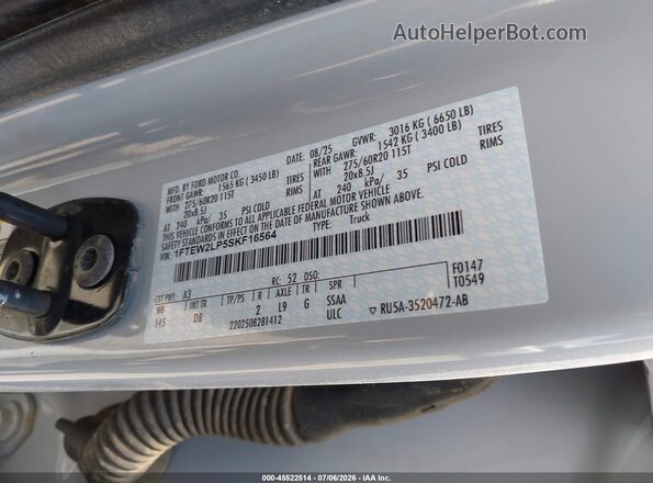 1FTEW2LP5SKF16564 2025 FORD F150 Gray Engine compartment view