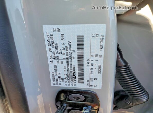 1FTEW2LP7TKD40411 2026 FORD F150 Gray VIN კოდის სტიკერის ხედი