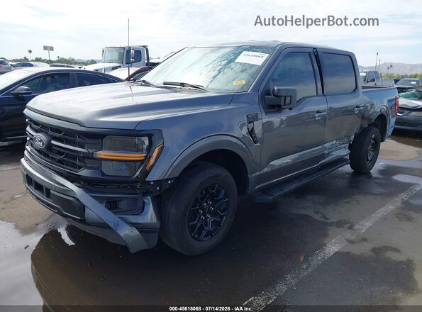 1FTEW3KP5SKD05159 2025 FORD F150 Gray წინა მარცხენა ხედი სამი მეოთხედიდან