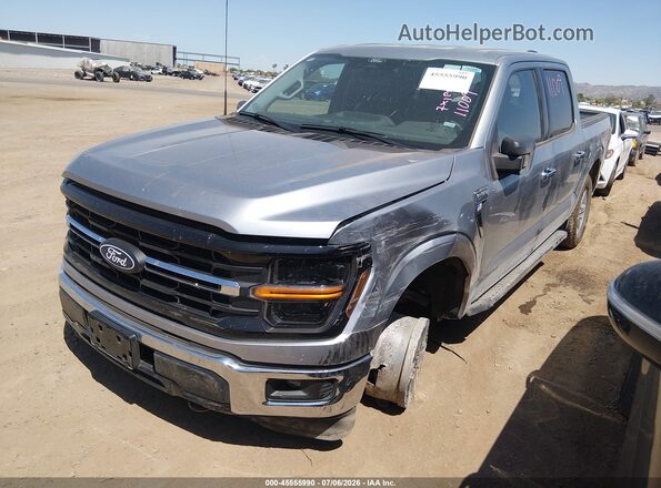 1FTEW3LP5SKE62690 2025 FORD F150 Gray წინა მარცხენა ხედი სამი მეოთხედიდან