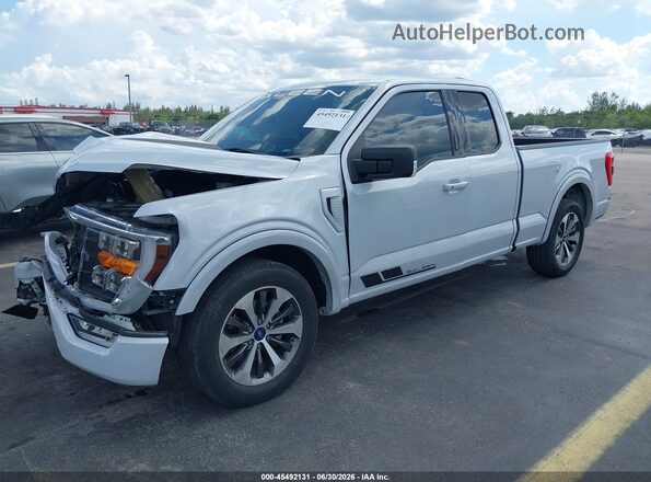 1FTEX1C51NKE25348 2022 FORD F150 Белый Передняя левая четверть