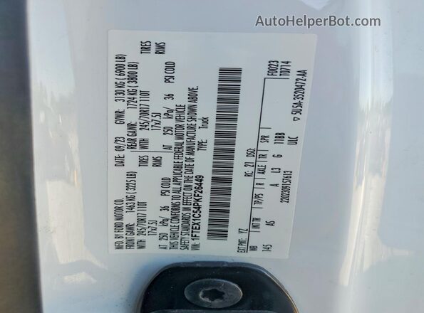 1FTEX1C54PKF26449 2023 FORD F150 White Вид підкапотного простору