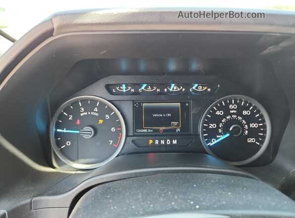 1FTEX1C55KKF33225 2019 FORD F150 Silver Widok zestawu wskaźników