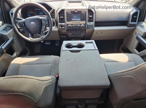 1FTEX1C80HKC95383 2017 FORD F150 Blue Vista del salpicadero