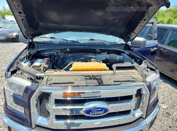1FTEX1C80HKC95383 2017 FORD F150 Blue Vista interior trasera