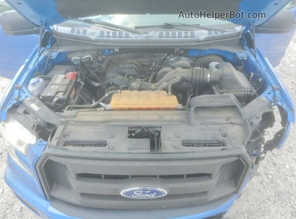 1FTEX1C81GFB63823 2016 FORD F150 Blue Widok wnętrza z tyłu