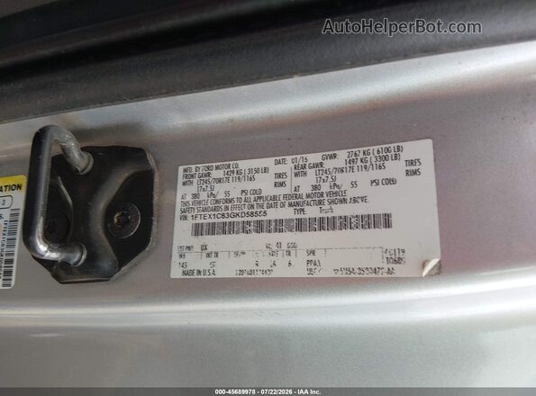 1FTEX1C83GKD58555 2016 FORD F150 Silver ძრავის განყოფილების ხედი