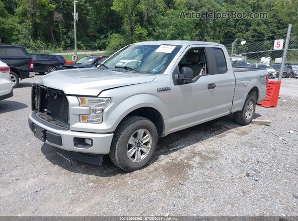 1FTEX1C87HFC83062 2017 FORD F150 Серебряный Передняя левая четверть