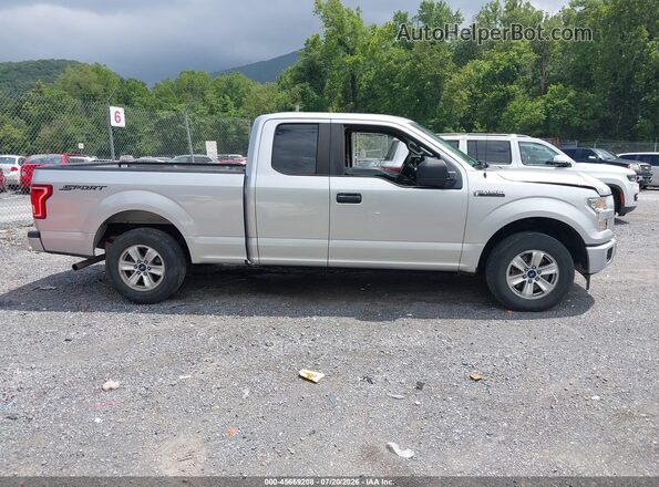 1FTEX1C87HFC83062 2017 FORD F150 Серебряный Вид задней части салона