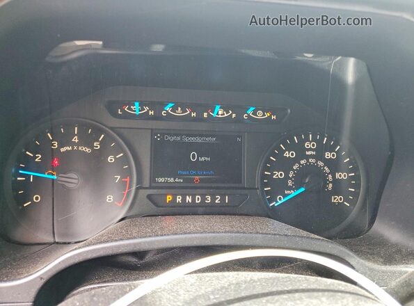 1FTEX1C89HKD20068 2017 FORD F150 White Instrument cluster view