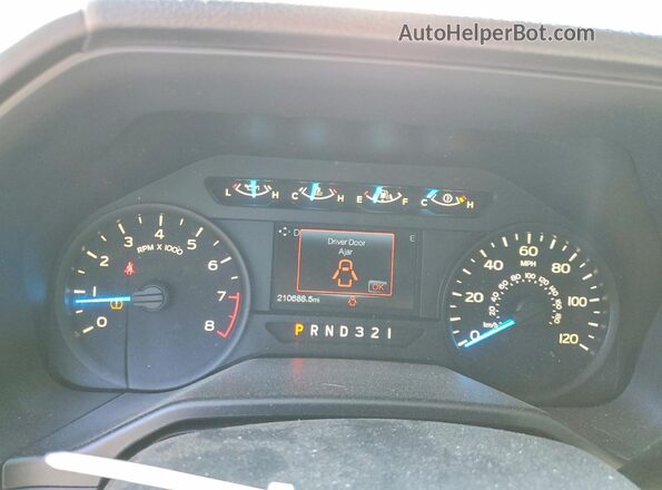 1FTEX1C8XGFA61842 2016 FORD F150 Black Instrument cluster view