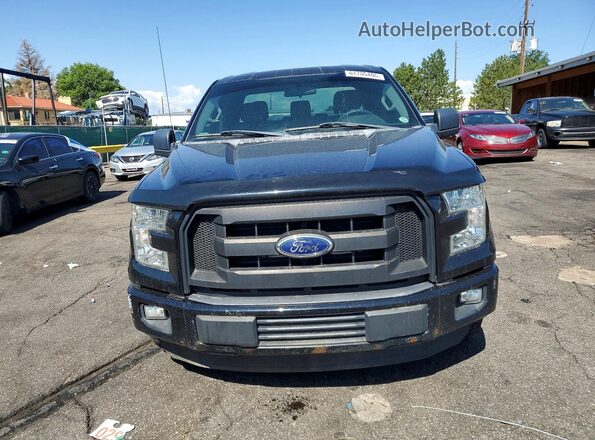 1FTEX1C8XGFA61842 2016 FORD F150 Black Front view