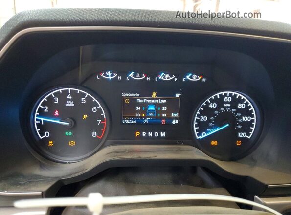 1FTEX1CB0NKD57677 2022 FORD F150 White Вид щитка приладів