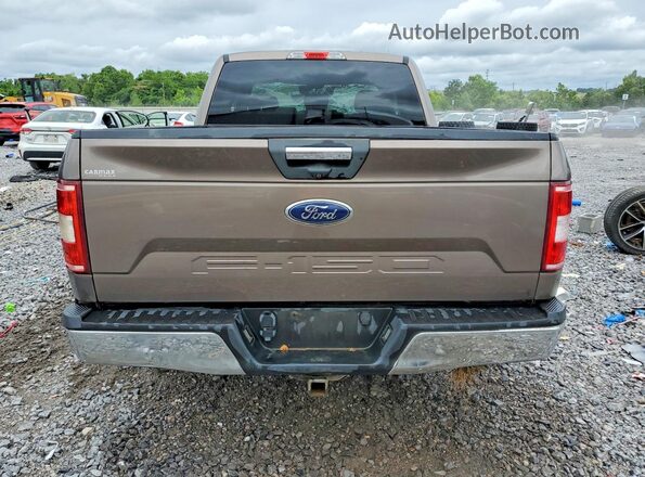 1FTEX1CB1JKF68199 2018 FORD F150 Желто-коричневый Вид сзади
