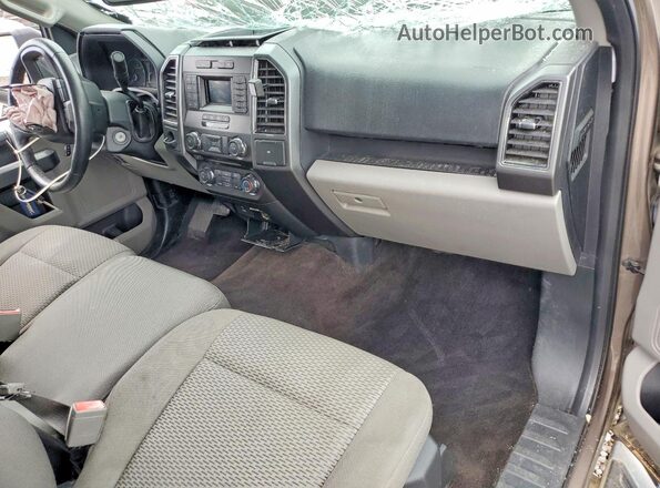 1FTEX1CB1JKF68199 2018 FORD F150 Желто-коричневый Вид панели приборов