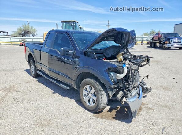 1FTEX1CB2NKF25285 2022 FORD F150 Синий Передняя правая четверть
