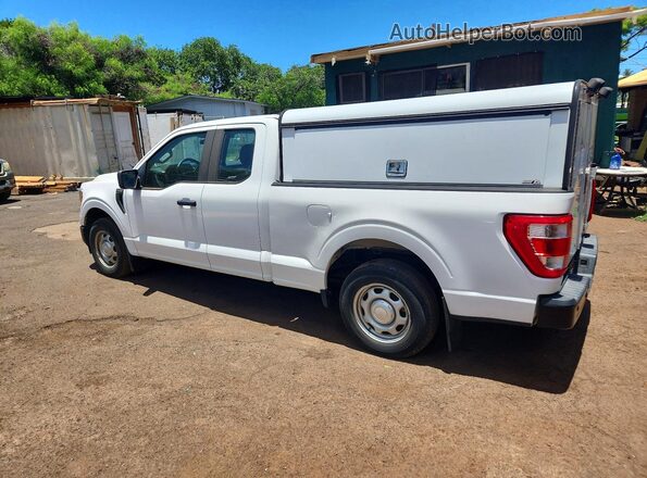 1FTEX1CB4MKE44898 2021 FORD F150 White Trasero izquierdo
