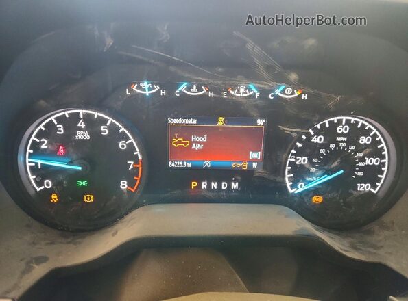 1FTEX1CB7MKD70232 2021 FORD F150 White Instrument cluster view