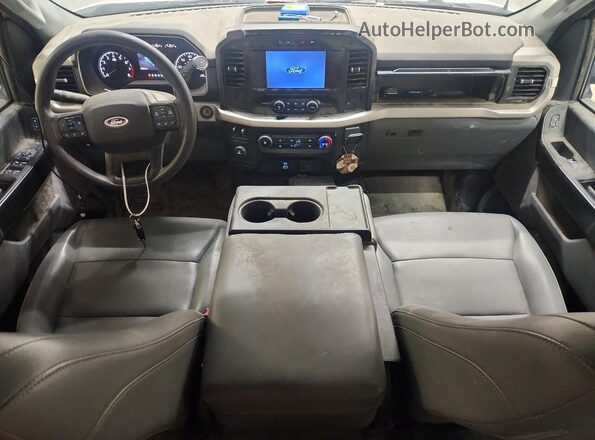1FTEX1CB7MKD70232 2021 FORD F150 White Dashboard view