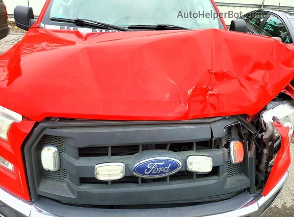 1FTEX1CF6GFD00415 2016 FORD F150 Red Vista interior trasera