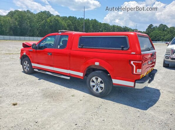 1FTEX1CF6GFD00415 2016 FORD F150 Red Trasero izquierdo