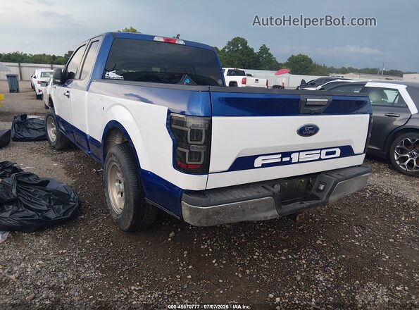 1FTEX1CP1JKG08549 2018 FORD F150 Blue Trasero izquierdo