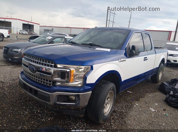 1FTEX1CP1JKG08549 2018 FORD F150 Blue Vista tres cuartos delantera izquierda