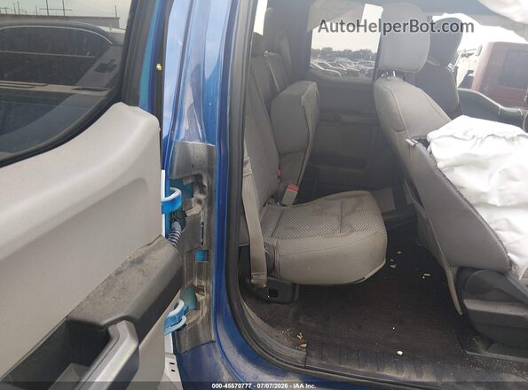 1FTEX1CP1JKG08549 2018 FORD F150 Blue Vista de la etiqueta del VIN