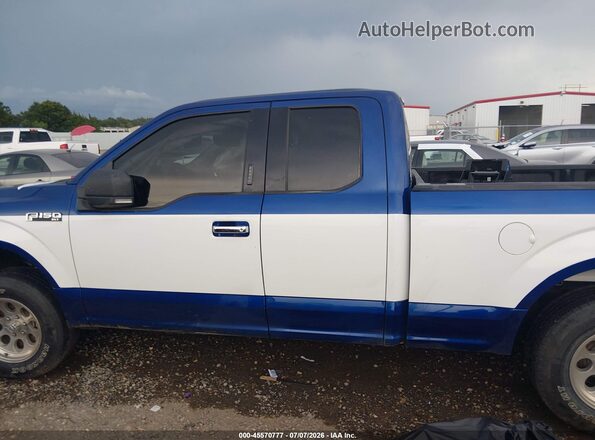 1FTEX1CP1JKG08549 2018 FORD F150 Blue Vista interior de 360 grados