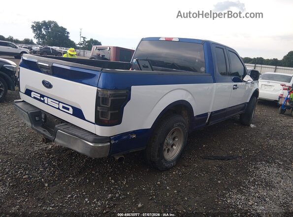 1FTEX1CP1JKG08549 2018 FORD F150 Blue Trasero derecho