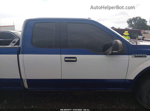 1FTEX1CP1JKG08549 2018 FORD F150 Blue Vista interior trasera