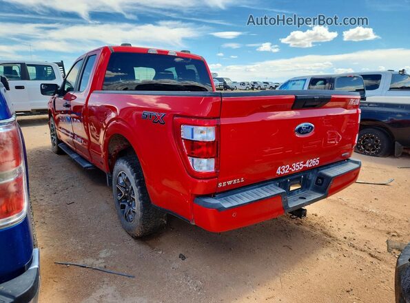 1FTEX1CP1MKD60842 2021 FORD F150 Red Задня ліва чверть
