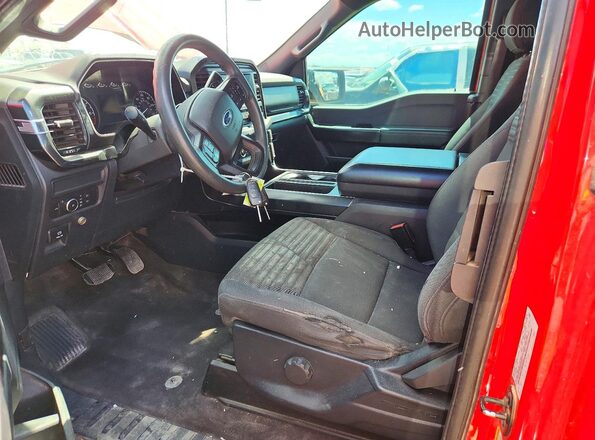 1FTEX1CP1MKD60842 2021 FORD F150 Red Вид салону спереду