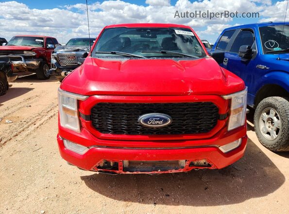 1FTEX1CP1MKD60842 2021 FORD F150 Red Вид спереду