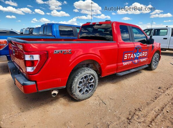 1FTEX1CP1MKD60842 2021 FORD F150 Red Задня права чверть