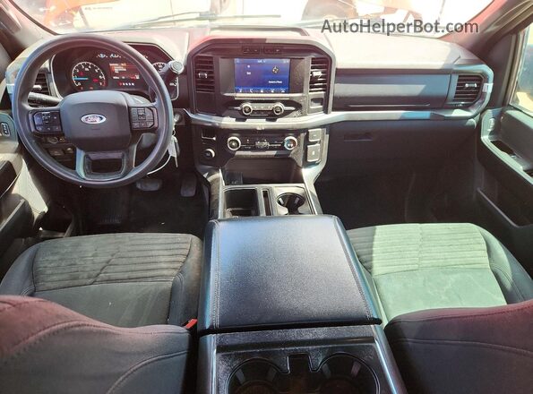 1FTEX1CP1MKD60842 2021 FORD F150 Red Вид панелі приладів