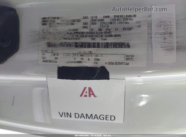 1FTEX1CP2KKC43493 2019 FORD F150 White Widok komory silnika
