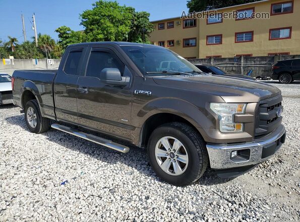 1FTEX1CP3GFA09203 2016 FORD F150 Brown Delantero derecho