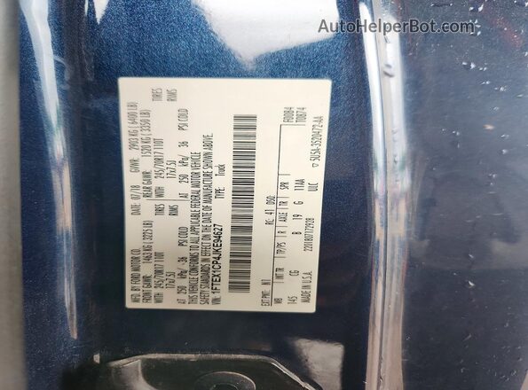 1FTEX1CP4JKE94627 2018 FORD F150 Синий Вид подкапотного пространства