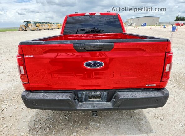 1FTEX1CP4MKD85315 2021 FORD F150 Красный Вид сзади