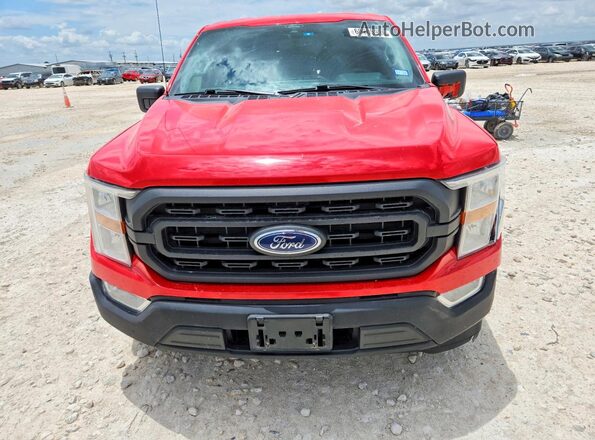 1FTEX1CP4MKD85315 2021 FORD F150 Красный Вид спереди