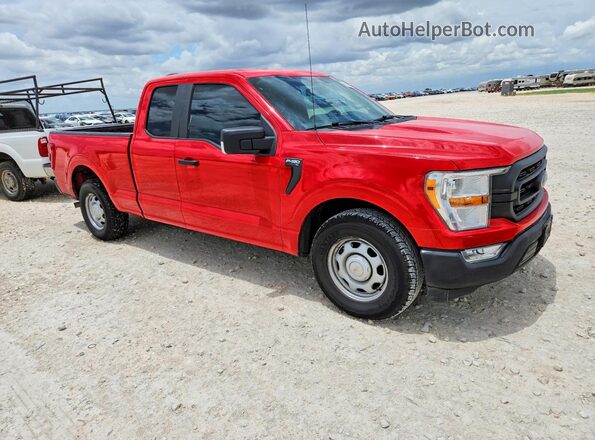 1FTEX1CP4MKD85315 2021 FORD F150 Красный Передняя правая четверть